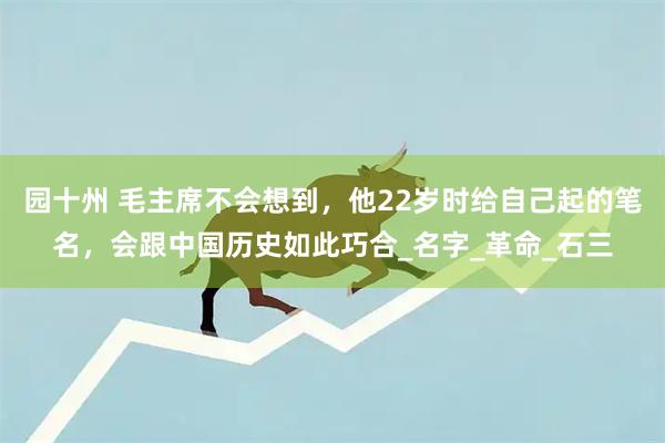 园十州 毛主席不会想到，他22岁时给自己起的笔名，会跟中国历史如此巧合_名字_革命_石三